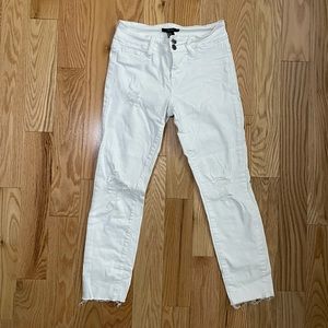 FOREVER 21 White Denim Ripped Jeans - Size 26